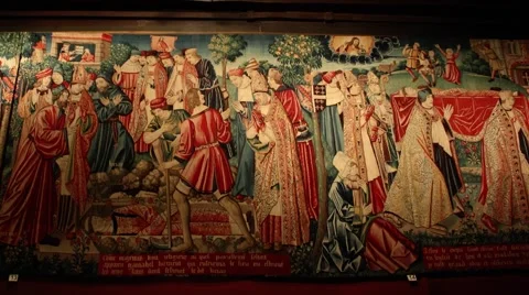Medieval Tapestry 7 at 29.9fps Stock-Footage 43669036