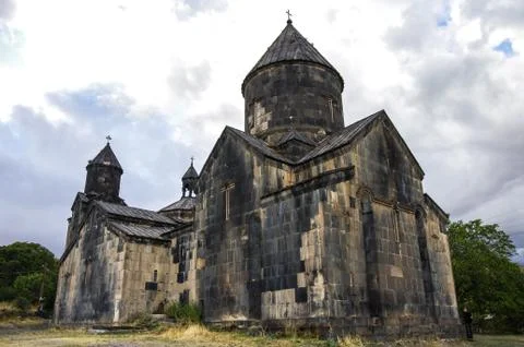 Medieval Tegher monastery complex, on the slope of Aragats mountain, Armenia Stock Photos