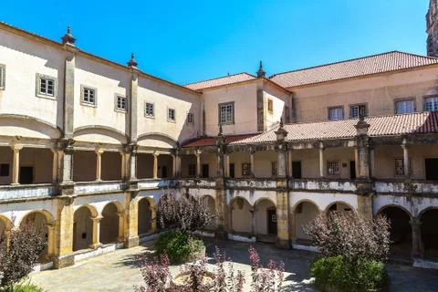 Medieval Templar castle in Tomar Stock Photos