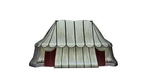 Medieval tent - isolated on white background Illustrazione stock