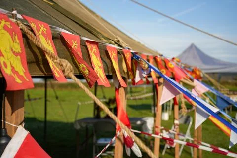 Medieval tent Foto stock