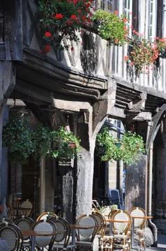 Medieval timber-framed building. Foto stock