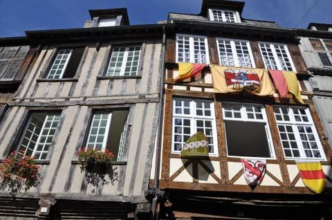 Medieval timber-framed building. Foto stock