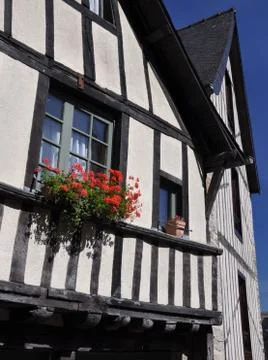 Medieval timber-framed building. Foto stock