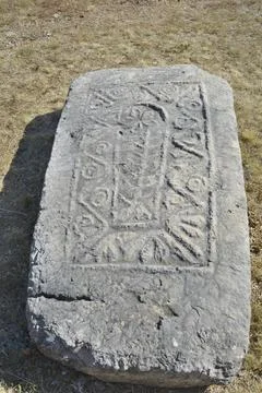 Medieval tombstone Stock Photos