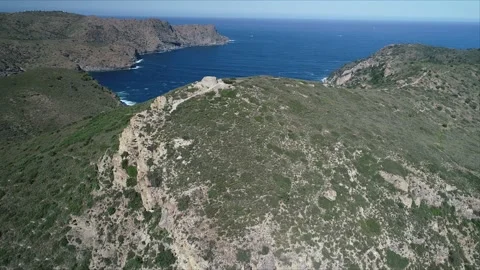 Medieval tower in the Cap de Creus, Catalonia Stock Footage 140065851