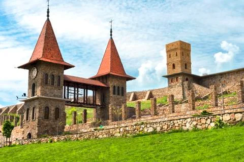 Medieval tower castle in Loga park, Staraya Stanitsa, Kamensk-Shakhtinsky, Ro Stock Photos