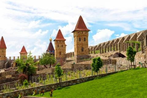 Medieval tower castle in Loga park, Staraya Stanitsa, Kamensk-Shakhtinsky, Ro Stock Photos