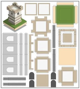 Medieval tower. Stock Illustration