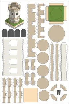 Medieval tower. Stock Illustration