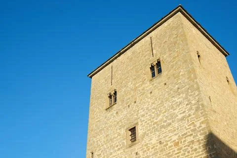 Medieval tower in Jaca Stock Photos