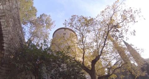 Medieval tower from oldtown Stock Footage 104065582