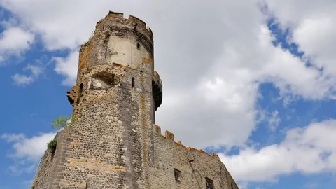 Medieval tower ruins Timelapse 4K Stock Footage 78485027