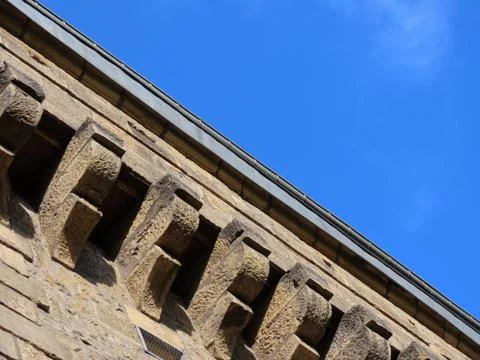 Medieval tower top Stock Photos