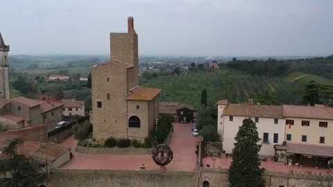 Medieval town centre in Tuscany Stock Footage 114769405