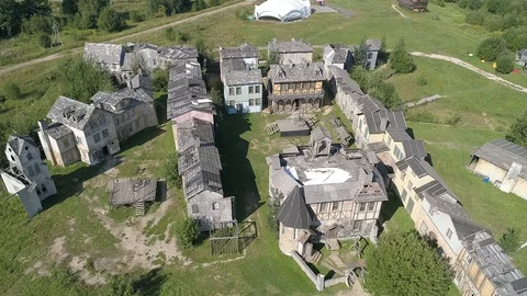 Medieval town. guildhall. cinema. sets 2018810182835013 Stock Footage 111981079