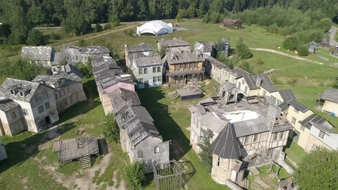 Medieval town, guildhall, cinema ,sets 2018810185828005 2 Stock Footage 128904050