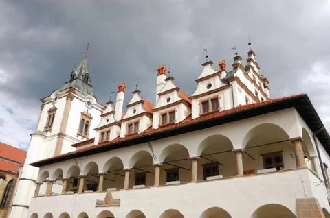 Medieval town hall Stock Photos