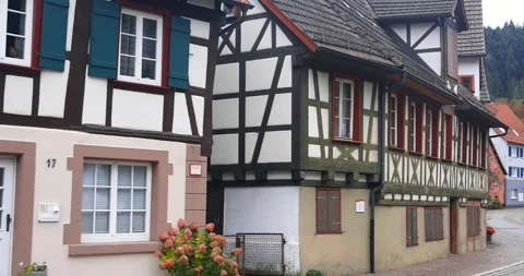 Is a medieval town located in black forest famous travel destination for it.. Stock Footage 294449050