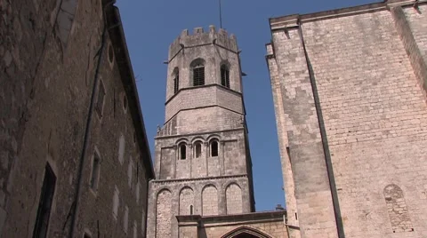 Medieval town, mediterranean town 스톡 동영상 7736713