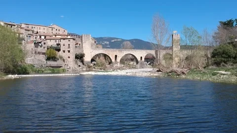 Medieval Town with river Stock Footage 172455105