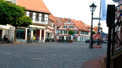 Medieval town square Video stock 713584