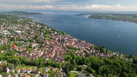 Medieval town of Uberlingen - Circle-Right-Clip Video stock 276713026