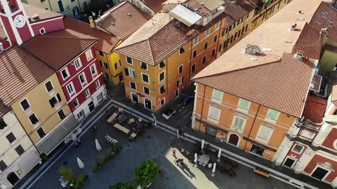 Medieval Tuscan square Stock Footage 114960996