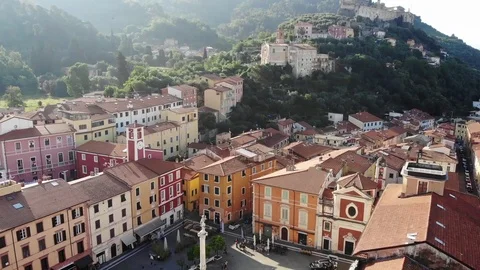 Medieval Tuscan square Stock Footage 114961027