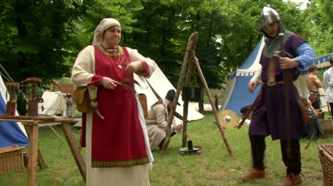 Medieval village 12 e Stock Footage 24899007