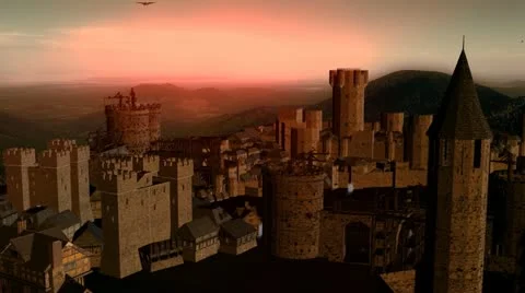 Medieval Village Stock Footage 12760361