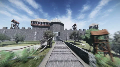 Medieval village Stock Footage 35462509