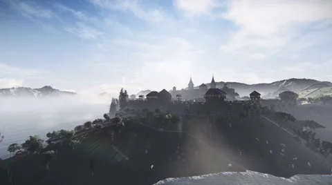 Medieval village Stock Footage 35464364