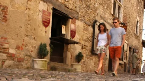 Medieval village - Perouges , near to Lyon, France Video stock 11880513