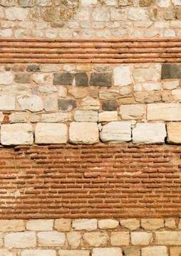Medieval wall from an ancient fortress Stock Photos