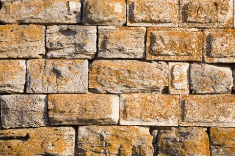 Medieval wall from an ancient fortress Stock Photos