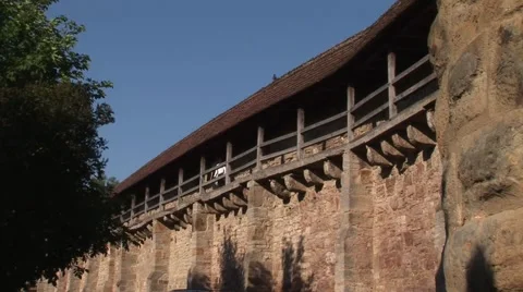 Medieval Wall in Rotenberg Stockbeeldmateriaal 1016060