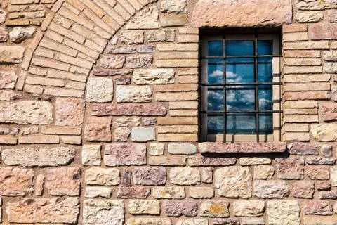 Medieval wall window Stock Photos