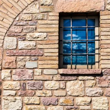 Medieval wall window Stock Photos