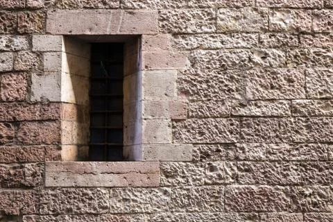 Medieval wall window Stock Photos