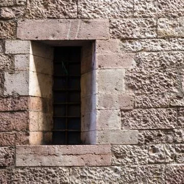 Medieval wall window Stock Photos