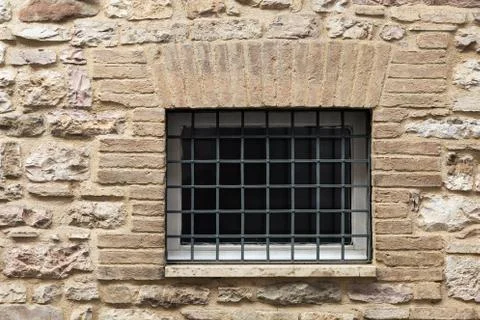 Medieval wall window Stock Photos