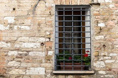 Medieval wall window Stock Photos