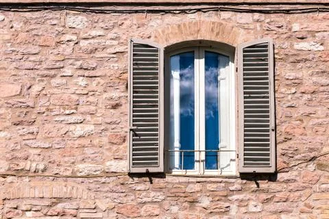 Medieval wall window Stock Photos