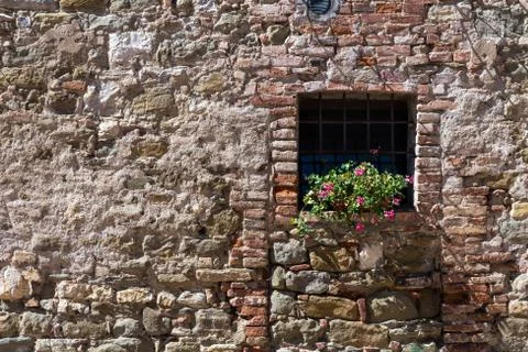 Medieval wall window Stock Photos