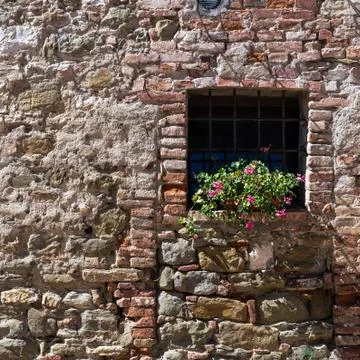 Medieval wall window Stock Photos