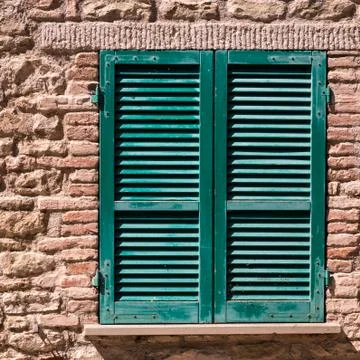 Medieval wall window Stock Photos