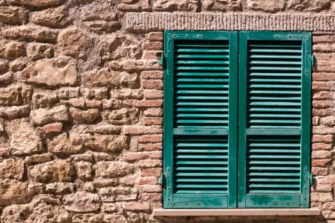 Medieval wall window Stock Photos