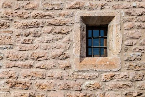 Medieval wall window Stock Photos