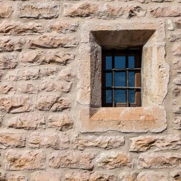 Medieval wall window Stock Photos